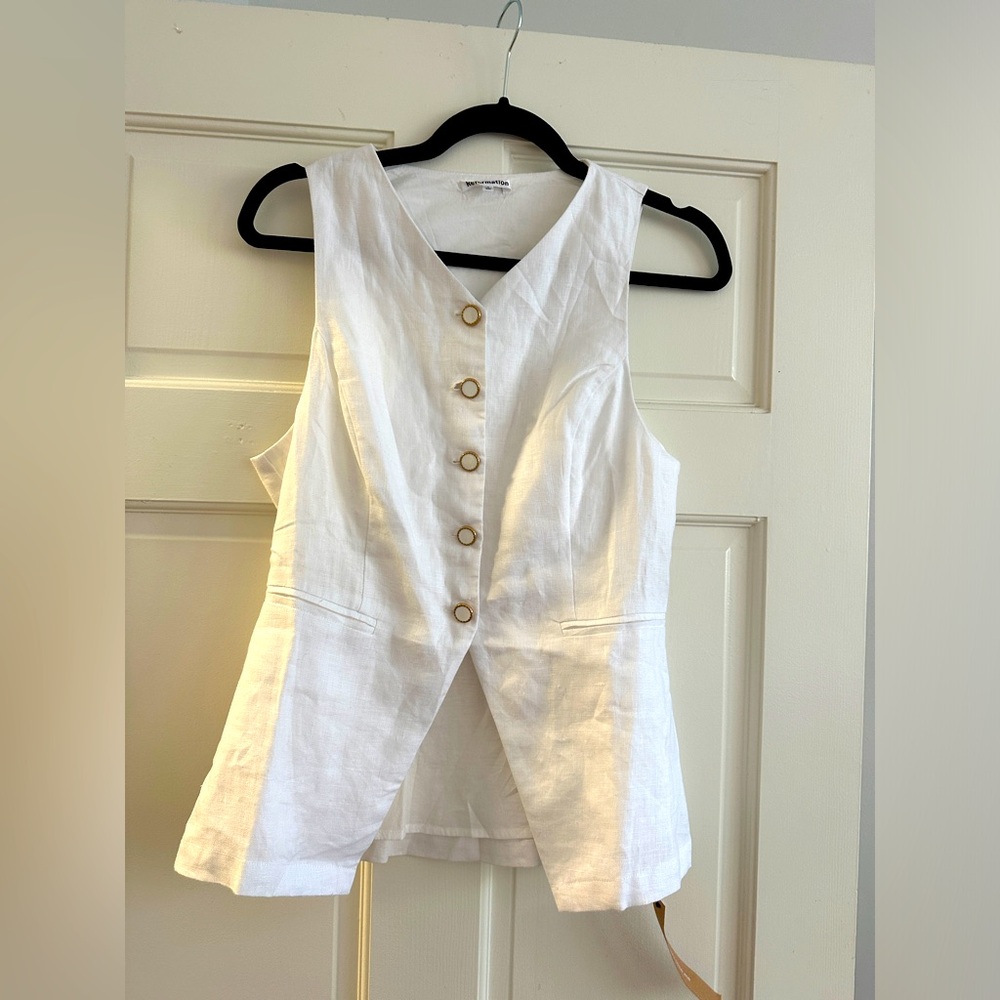 BRAND NEW Reformation Aspen Linen Top (size 4)